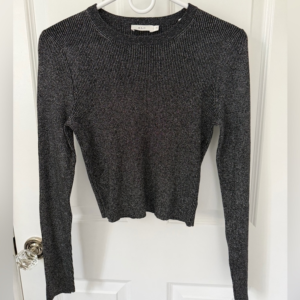A.L.C. Metallic Long Sleeve Top NWOT